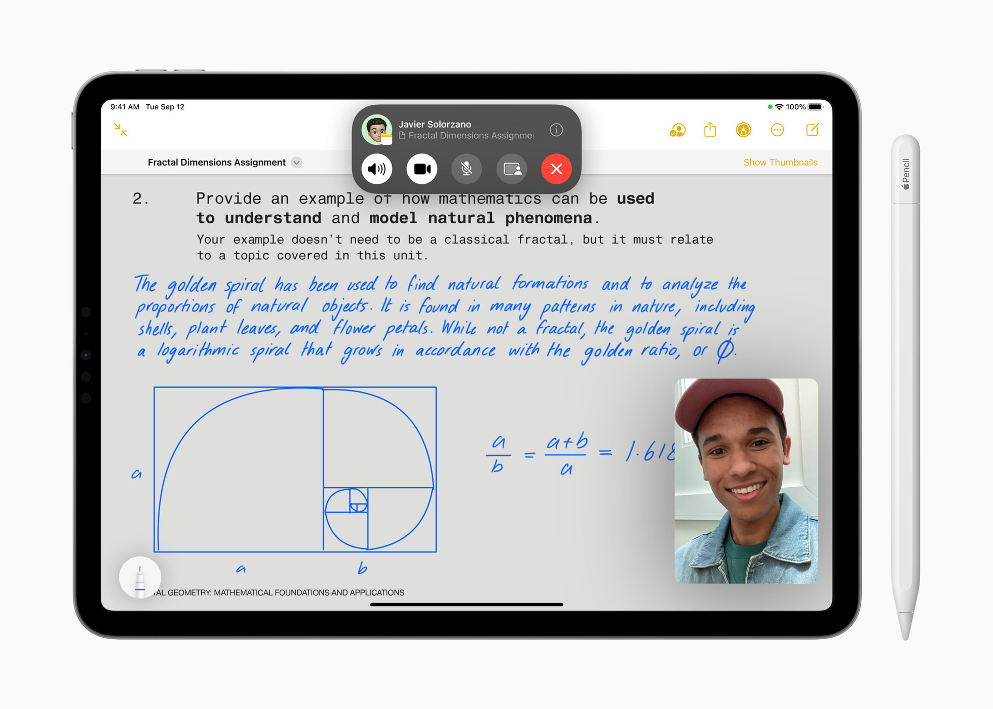 Picture of iPad with Facetime Call